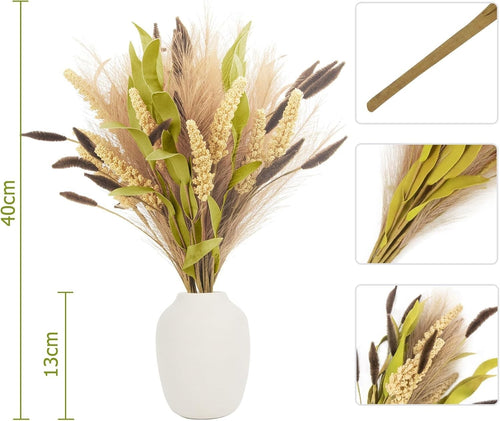 Artificial Fake Flowers for Decoration Faux Pampas Grass 3 Bundle